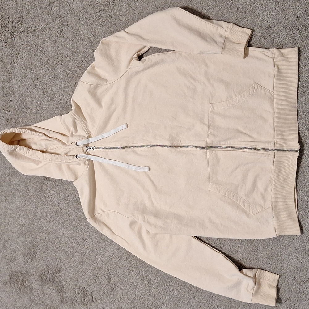 ASOS Men's Zip-Up Cream Sweater